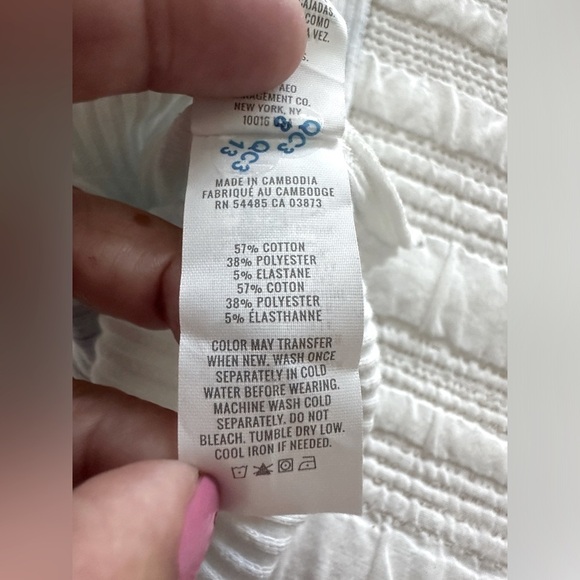 Aerie Blue and White Tie Dye Ribbed Sleeveless Crop Top Size XS - Picture 9 of 12